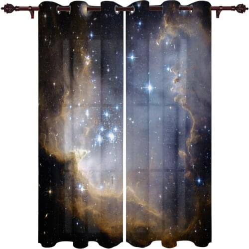 Starry Sky Luminous Dream Kitchen Living Room Curtain Youth Bedroom Window Curtains Hanging Decoration for Home Curtains