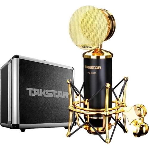 Takstar PC-K820/PC K820 Professional gold-plated microphone For Professional recording studios stage performances Instruments