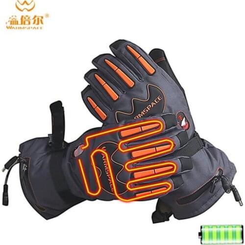 Clearance 5600MAH Smart Electric Heat Gloves,Ski Waterproof Lithium Battery Self Heating,5 Fingers&Hand Back Heated,3 Gear 4-8H