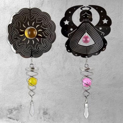 3D Windmill Wind Spinner Handicraft Rotating Ocean Wind Chimes Wall Hanging Garden Balcony Yard Decor Wind Chimes Ornaments Gift