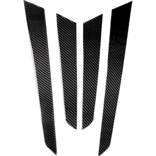 Car Interior Door Panel Cover Carbon Fiber Black For Benz C Class W204 2007-2013