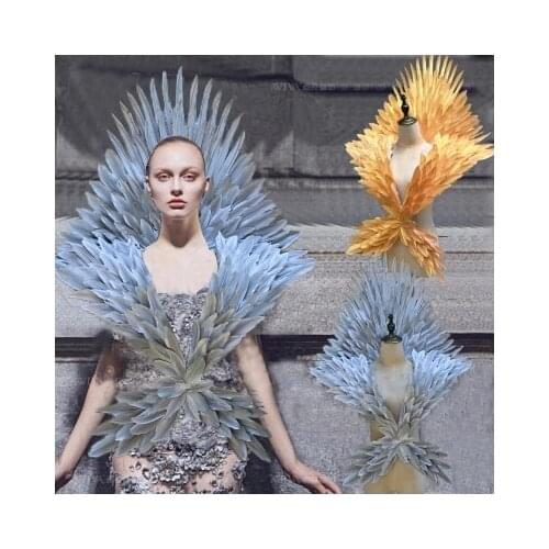 Costumed white Silver Gold cartoon feather angel wings for Fashion show Displays wedding shooting props Cosplay game costume