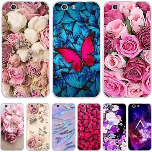 For ZTE Blade A512 Cover Soft TPU Silicone Shell For ZTE Blade A512 A 512 Case Roses Patterned Capa For ZTE A512 Coque Bag