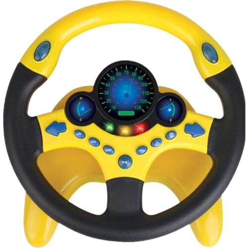 Eletric Simulation Steering Wheel Toy With Light Sound Baby Kids Musical Educational Copilot Stroller Steering Wheel Vocal Toys