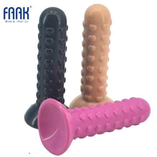 FAAK silicone anal plug with suction cup 2018 sex toys heart pointed stimulated butt massage anal dildo women men sex products