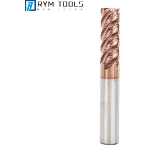 4 Flutes HRC55 Solid Carbide Roughing End Mills 6 8 10 12mm CNC Milling Cutters TiSiN Coating Router Bits for Stainless Steel