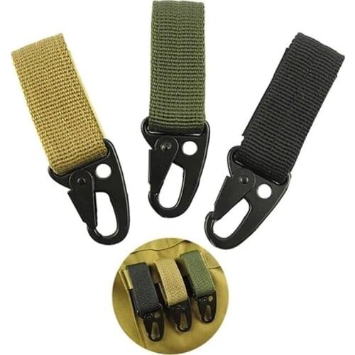 Molle strap webbing Carabiner Quickdraw belt clip camp tactical backpack kit travel bag attach clasp outdoor bushcraft hang