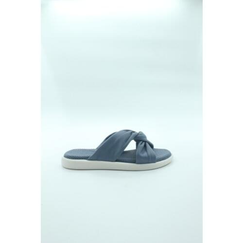 Ülkü Yaman Collection - Khaki Womens Slippers Womens Flat Slippers 2021 Summer Women Shoes Models Womens Shoes