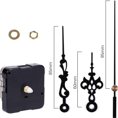 Hot! Quartz Clock Movement with Hand for Mechanism Repair Replacement Shaft Length 12mm (9/20 Inch) Thread Length 5mm(1/5 Inch