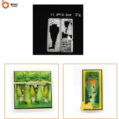 Carbon Steel Metal Cutting Die DIY Rectangular 3D Scene Frame for decorative Scrapbook Album Festival Card Making 2021