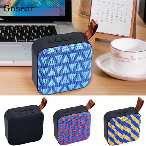 Gosear Mini Speaker Fabric Style Portable Pocket Wireless Bluetooth Speaker Support TF-Card AUX USB Audio Stereo Music Player