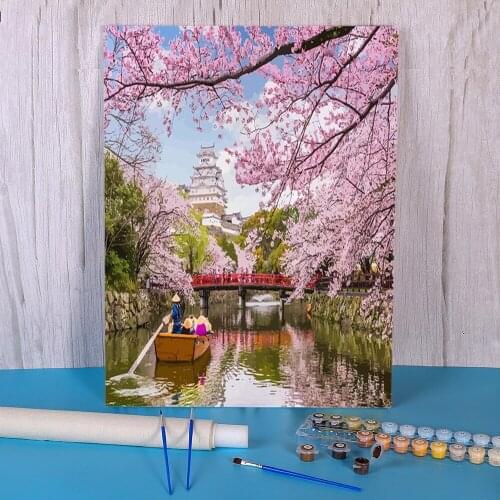 Landscape Scenery Paint By Numbers Complete Kit Acrylic Paints 40*50 Picture By Numbers Photo Home Decoration For Wholesale