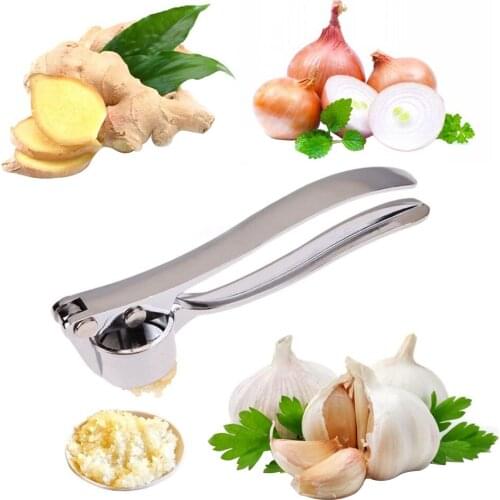 Stainless Steel Garlic Masher Multifunction Garlic Press Crusher Kitchen Ginger Squeezer Masher Handheld Manual Press Tools