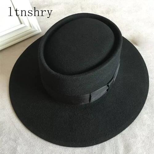 New Fashion high quality 100% Australia Wool Mens Fedora Hat Mujer with Hat for Classic Church Wool Felt Hat Gorra