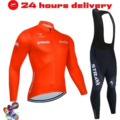 2021 New long sleeve Cycling Jersey STRAVA Summer Set Racing Bike Cycling Suit MTB Men Bicycle Cycling Clothing Ropa Ciclismo