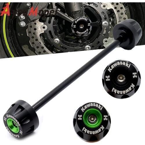Motorcycle Front Axle Fork Crash Sliders Wheel Protector For Kawasaki Z650 Z900 Z750 Z800 Z1000 Z1000SX ZX6R ZX10R