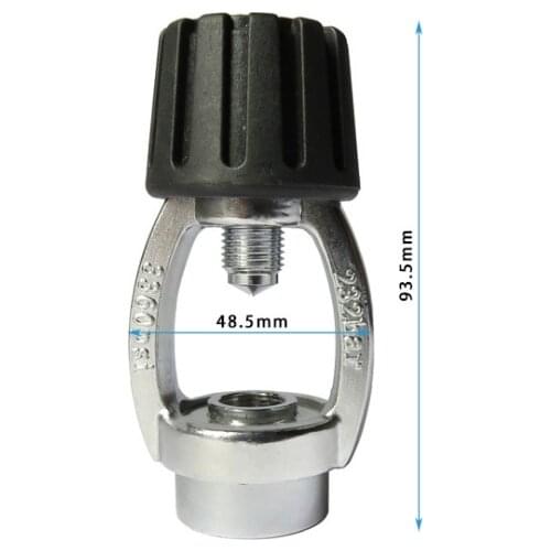 G5/8 Deluxe Scuba Diving DIN to Yoke First Stage Regulator Convertor Adapter Octopus Tank Valve with Rubber Dust Cap