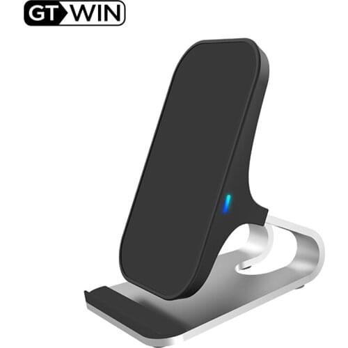 GTWIN QI Wireless Charge Stand 15W Fast Charging Mobile Phone Universal Holder Vertical Desktop Phone Bracket for iPhone 11 XR