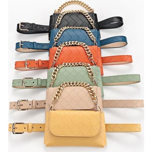 Waist Bags Fashion Small Faux Leather Women Fashion Belt Waist Pouch for Summer