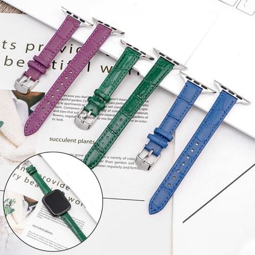 Luxury fashion Leather watch band for Apple Watch Band 40mm 44mm 38mm 42mm Bracelet Strap Texture for iWatch SE 6 5 4 3 2 1 Lady