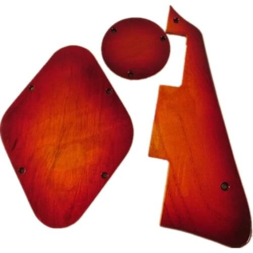 Hand-made maple wood Guitar Pickguard +back coverplate+switch cavity cover#4230
