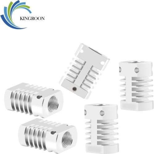 KINGROON 5PCS/Lot CR8/CR10 Heat Sink All-Metal Radiator For MK10 V6 CREALITY 3D Printer Bowden Extruder Hotend 27x22x12mm Parts