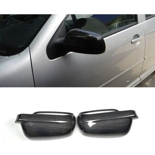 Carbon Fiber ABS Side Rear View Mirror Cover Replacement for Bora Golf 4 IV MK4 1998-2009