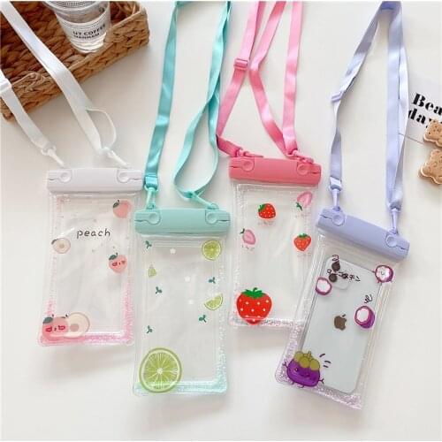Cartoon quicksand Universal Waterproof Phone Pouch Water Proof Bag Mobile Beach Pool Skiing 6 inch Dry Bag clear cute Cover