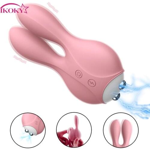 12 Frequency Breast Clitoris Stimulator Massager Sex Products Vibrators Egg Electric Shock Rabbit Vibrator Sex Toy for Women Men