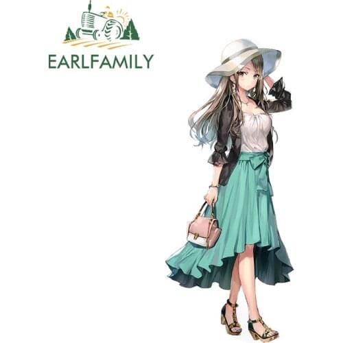 EARLFAMILY 13cm x 5.6cm For Chuuni Girl Anime Scratch-Proof Funny Car Sticker Auto Windshield Motorcycle Decal Vinyl Car Wrap