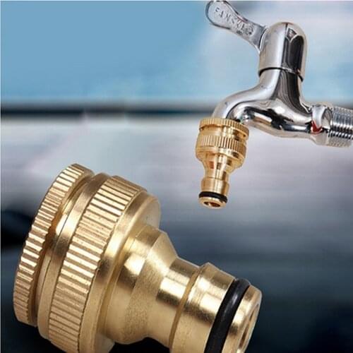 Brass Colour Pacifier Shape Faucets Connector For Washing Machine Water Tap Fitting Pipe Brass Connect 25mm 20mm Thread