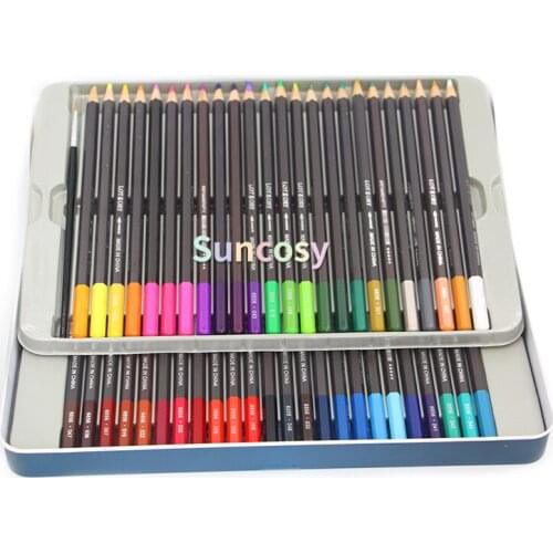 Lotory 24 / 36 / 48 color water-soluble color lead iron box, professional hand-painted color pencil set, drawing pencil