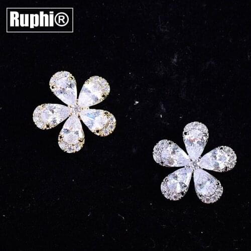 Zircons Sweet Flower Lapel Pin Brooches Fashion Ornament Badge Broch Gift jewelry for Women
