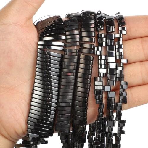 2 Styles Black Hematite Beads Natural Stone Beads Round Loose Beads For Jewelry Making DIY Bracelet Accessories Beads