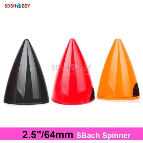 2.5in/64mm Carbon Fiber Verisimilitude Spinner for SBach Plane with Carbon Fiber Back Plate, 3K Surface Processed