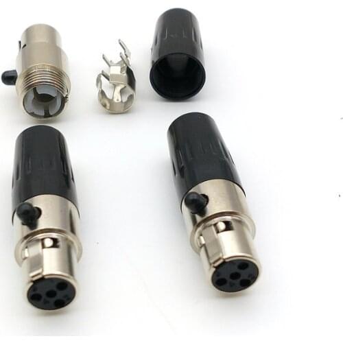 200PCS TA4F Mini XLR 4pin Female Audio Microphone Aviation adapter New