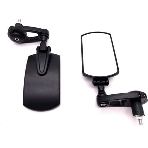 22mm Universal Motorcycle Mirror Aluminum Black Handle Bar End Rearview Side Mirrors Motor Accessories For ATV Most Motorcycle