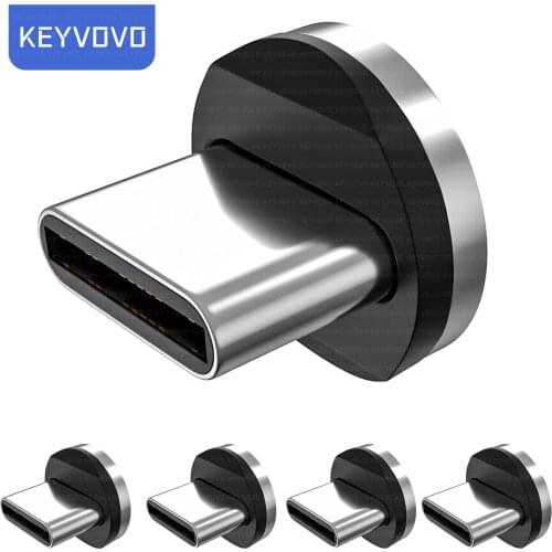 3/1pcs Magnetic Tips 360 Degree Rotation Aluminium Alloy Easy Operate Charging Cable Adapter Replacement Parts Micro USB