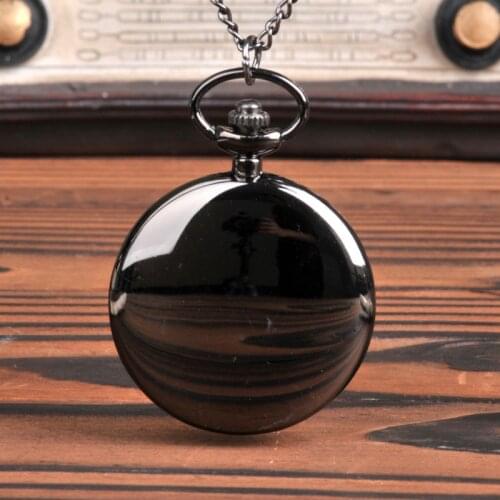 8003Smooth And Bright Fashion Retro Two-faced Pocket Watch Silver Pocket Watch With Necklace Pocket watch Two Colors To Choose