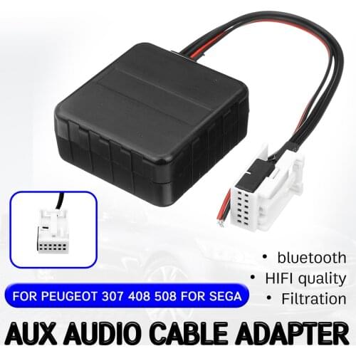 Bluetooth Aux Receiver For Peugeot 207 307 407 308 For Citroen C2 C3 RD4 Cable Adapter Hifi Quality Wireless Aux Interface