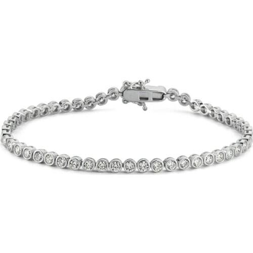 Valori Jewels 3 Carat, Zirconia White Gemstone, Rhodium Plated, Tennis Bracelet