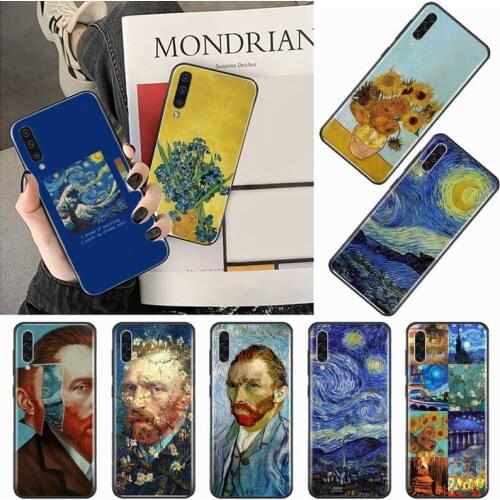 Vincent Van Gogh Starry Night Phone Case For Samsung galaxy S 9 10 20 A 10 21 30 31 40 50 51 71 s note 20 j 4 2018 plus