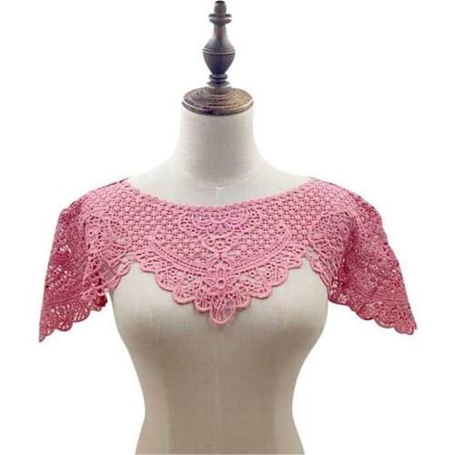 Flower Lace Neckline Fabric Clothing Sewing Accessories Hollow Lace Material Fake Collar Skirt Shawl Wedding Dress Supplies