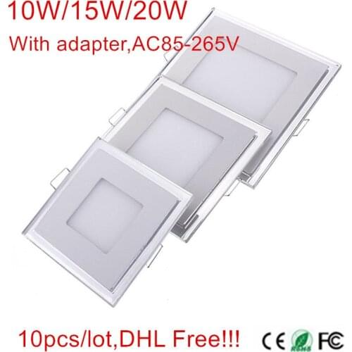 DHL Free Ship 10pcs 10W 15W 20W 3D LED Panel Light Ultra Slim LED Ceiling Light Recessed LED Ceiling indoor Lighting AC85-265V