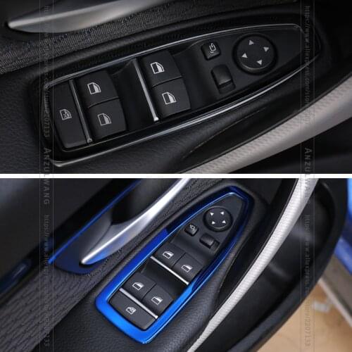 For BMW 3 series f30 f34 Car styling Window Lifter Control Frame Car Window Switch Decor Armrest Panel Trim Interior Accessories