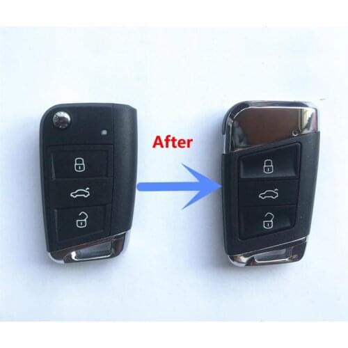For VW Golf MK7 Jetta Tiguan Polo for Superb Octavia Yeti Fabia MQB Car Modified Replacement Remote Key Shell Key Case Cover