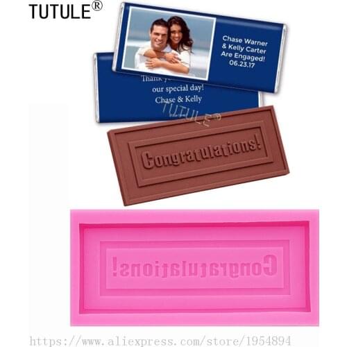 Congratulations Molds,Alphabet Pendant Flexible Food Safe Mold-Fondant molds,Polymer chocolate cake Biscuit ClaySilicone mold