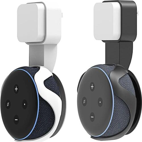 Gosear Outlet Wall Mount Hanger Holder Stand Bracket Dock Socket for Amazon Echo Dot 3 Dot3 3rd Gen Smart Speaker Accessories