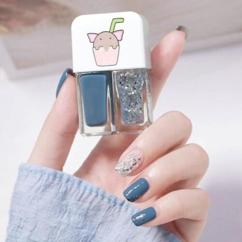 8ml Multiple Colors Nail Polish No Odor Quick Drying Water Based Easy to Remove Twin No Bake Nail Tear Off Polish for Manicure