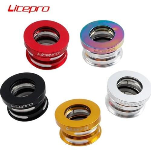 Litepro 44mm Built-in Bearing Headset Aluminum Alloy CNC Titanium-plating Da-hon Folding Bike Headset